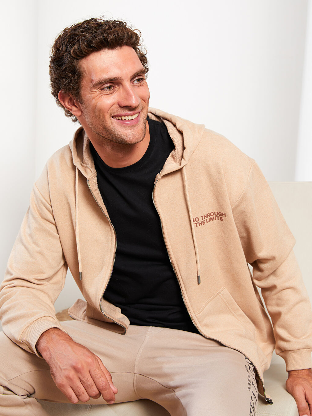 Hooded Long Sleeve Men's Sports Cardigan