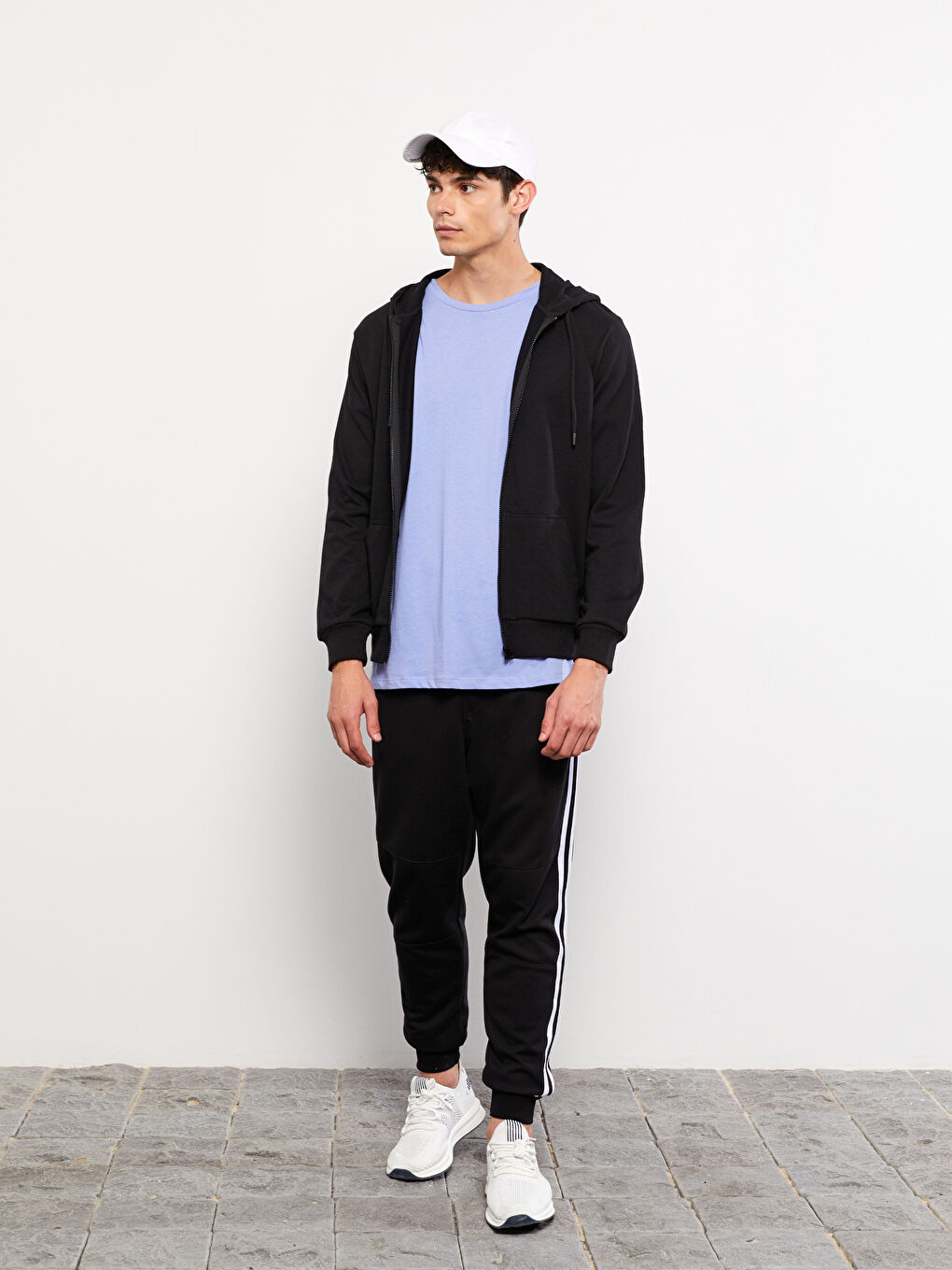 Standard Fit Hooded Men's Sports Cardigan -W2FE14Z8-CVL