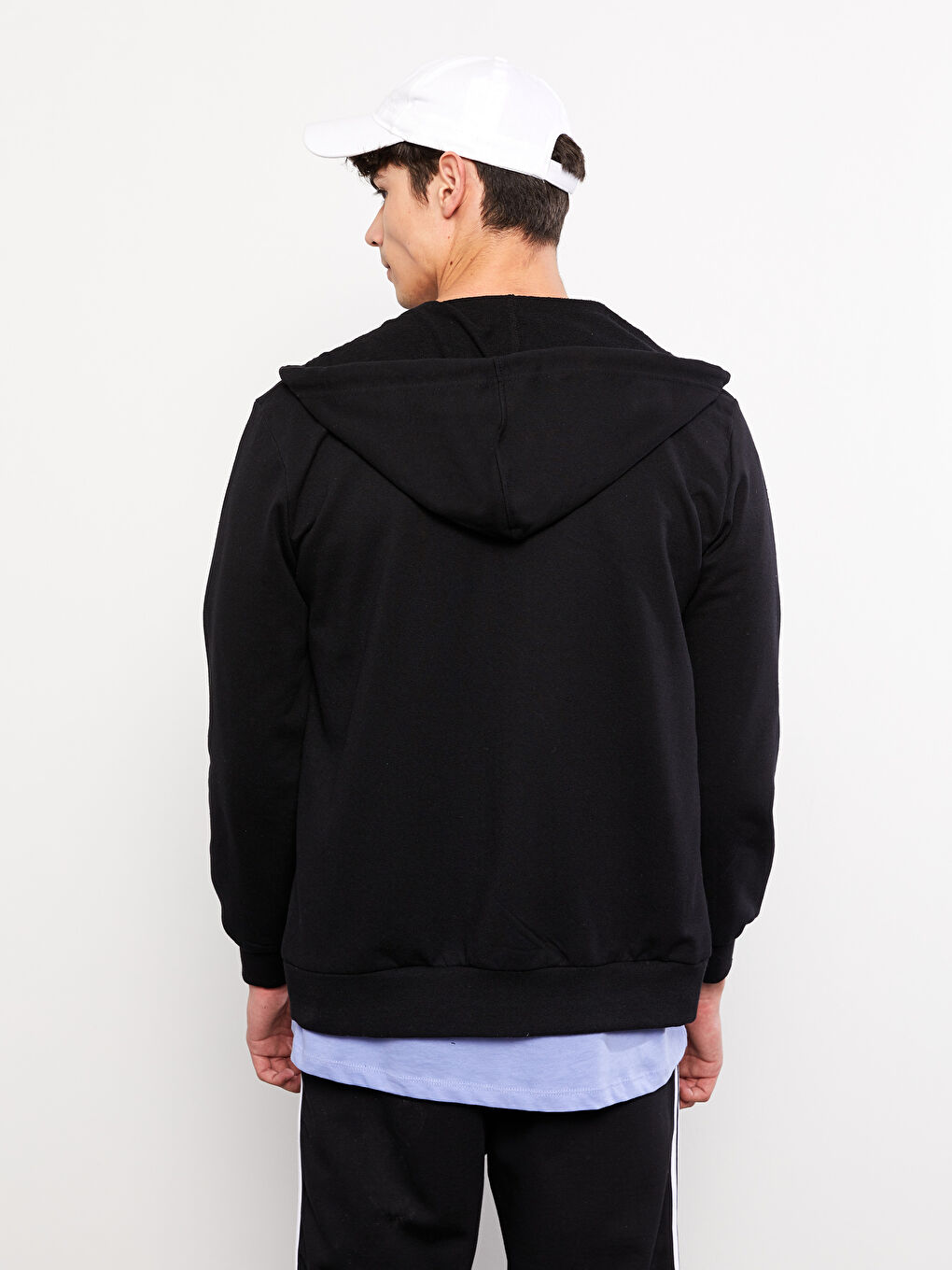 Standard Fit Hooded Men's Sports Cardigan -W2FE14Z8-CVL