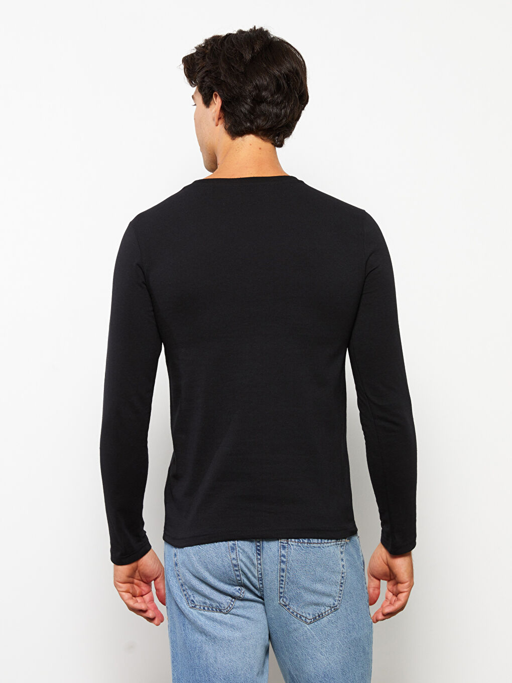 LCW ECO Crew Neck Long Sleeve Basic Men's T-shirt -W2FE27Z8-RQL