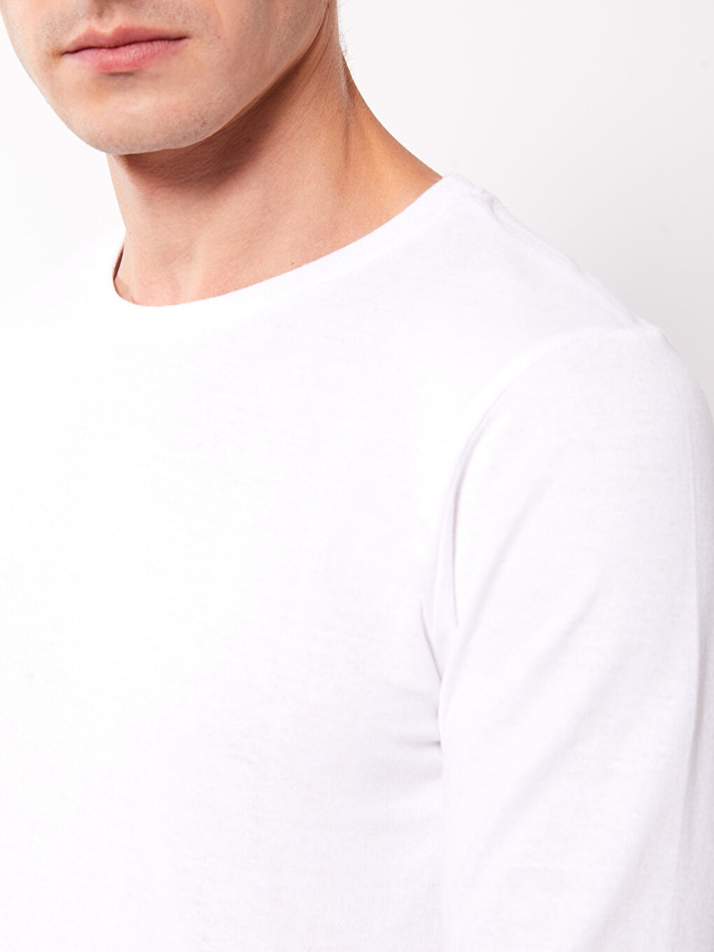 LCW ECO Crew Neck Long Sleeve Basic Men's T-shirt -W2FE27Z8-SJT