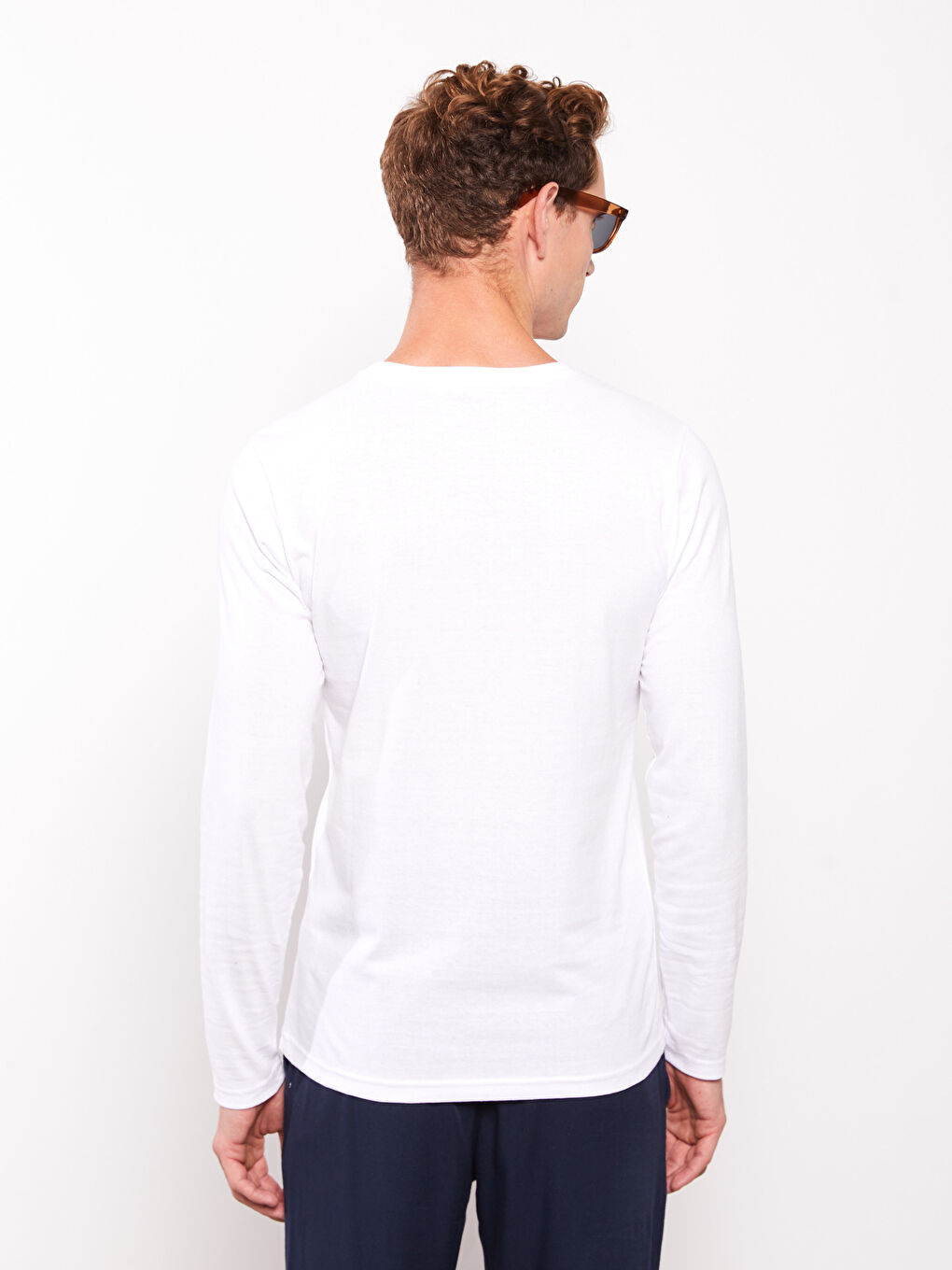 LCW ECO Crew Neck Long Sleeve Basic Men's T-shirt -W2FE27Z8-SJT