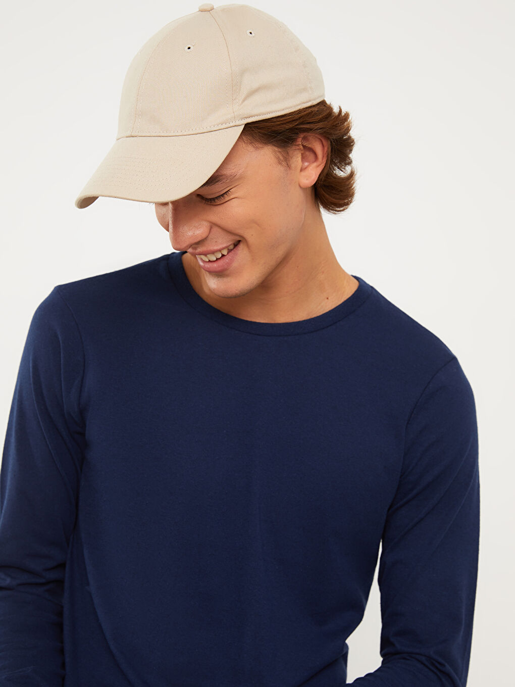 Crew Neck Long Sleeve Basic Men's T-shirt -W2FE27Z8-SP7