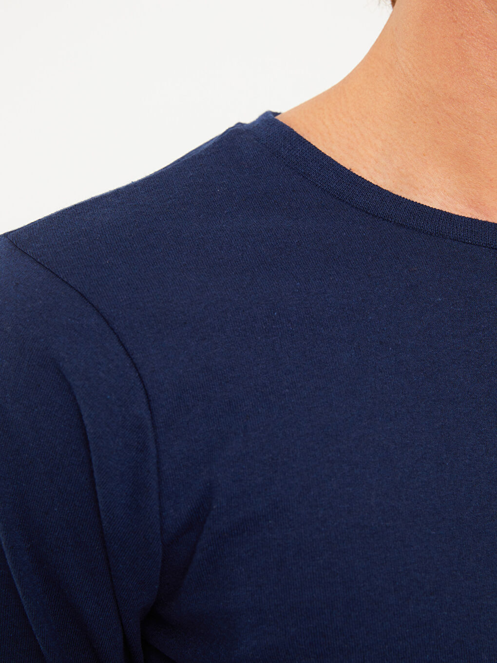 Crew Neck Long Sleeve Basic Men's T-shirt -W2FE27Z8-SP7