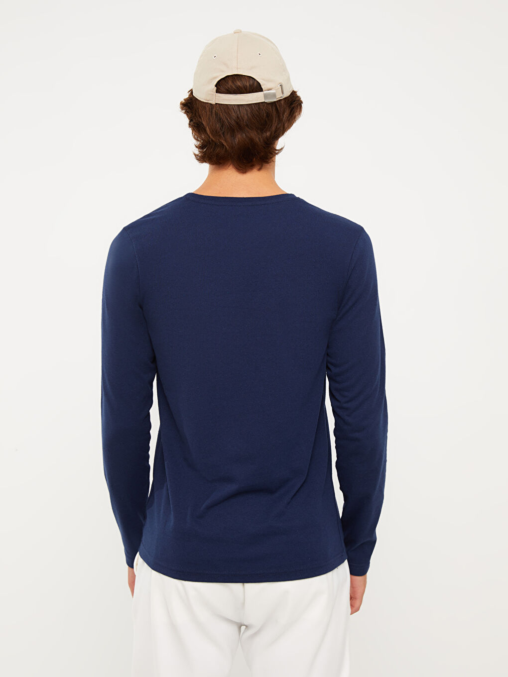 Crew Neck Long Sleeve Basic Men's T-shirt -W2FE27Z8-SP7
