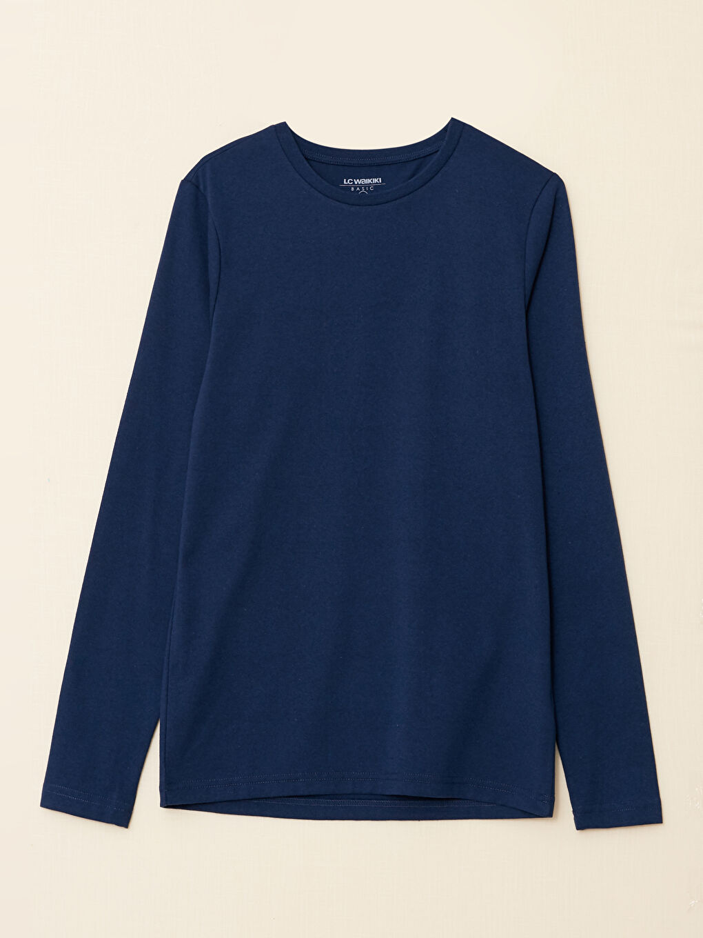 Crew Neck Long Sleeve Basic Men's T-shirt -W2FE27Z8-SP7
