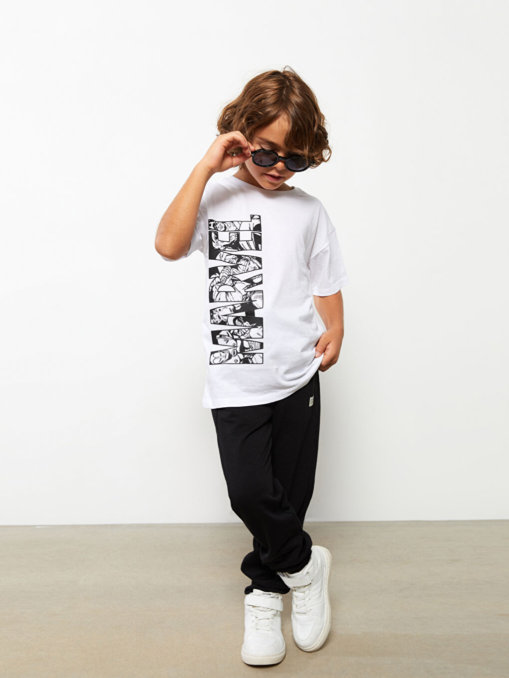 Siyah Beli Lastikli Basic Erkek Çocuk Jogger Eşofman Altı-1