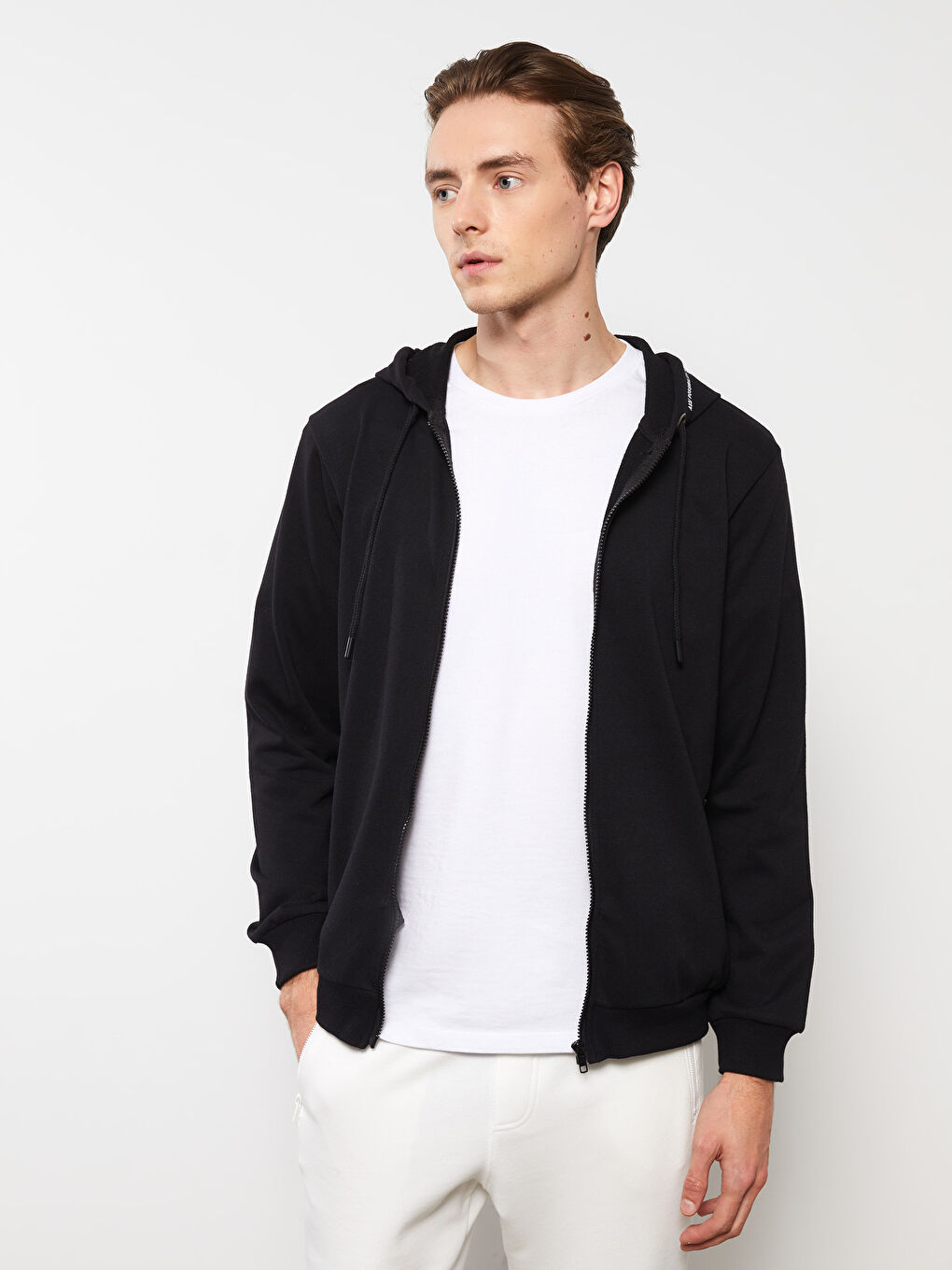 Hooded Long Sleeve Men's Sports Cardigan-1