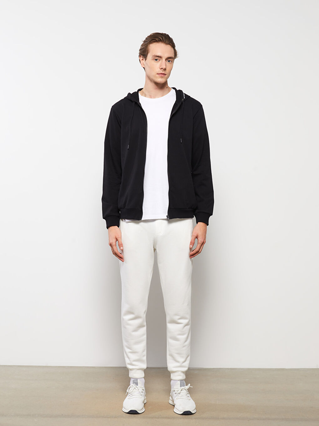 Hooded Long Sleeve Men's Sports Cardigan-2