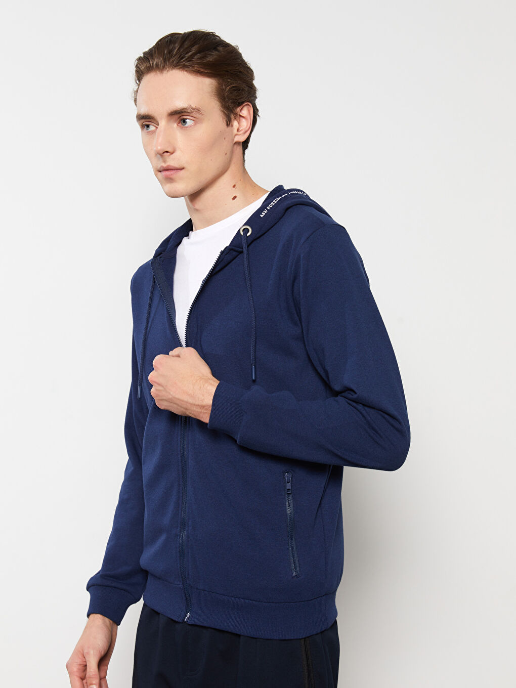 Kapuzen-Sportstrickjacke Für Herren Mit Langen Ärmeln-1