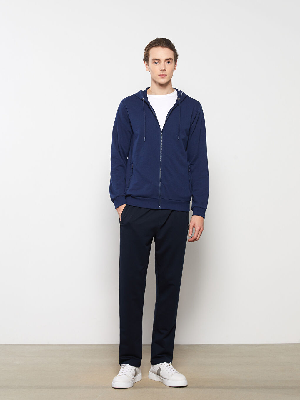 Kapuzen-Sportstrickjacke Für Herren Mit Langen Ärmeln-2