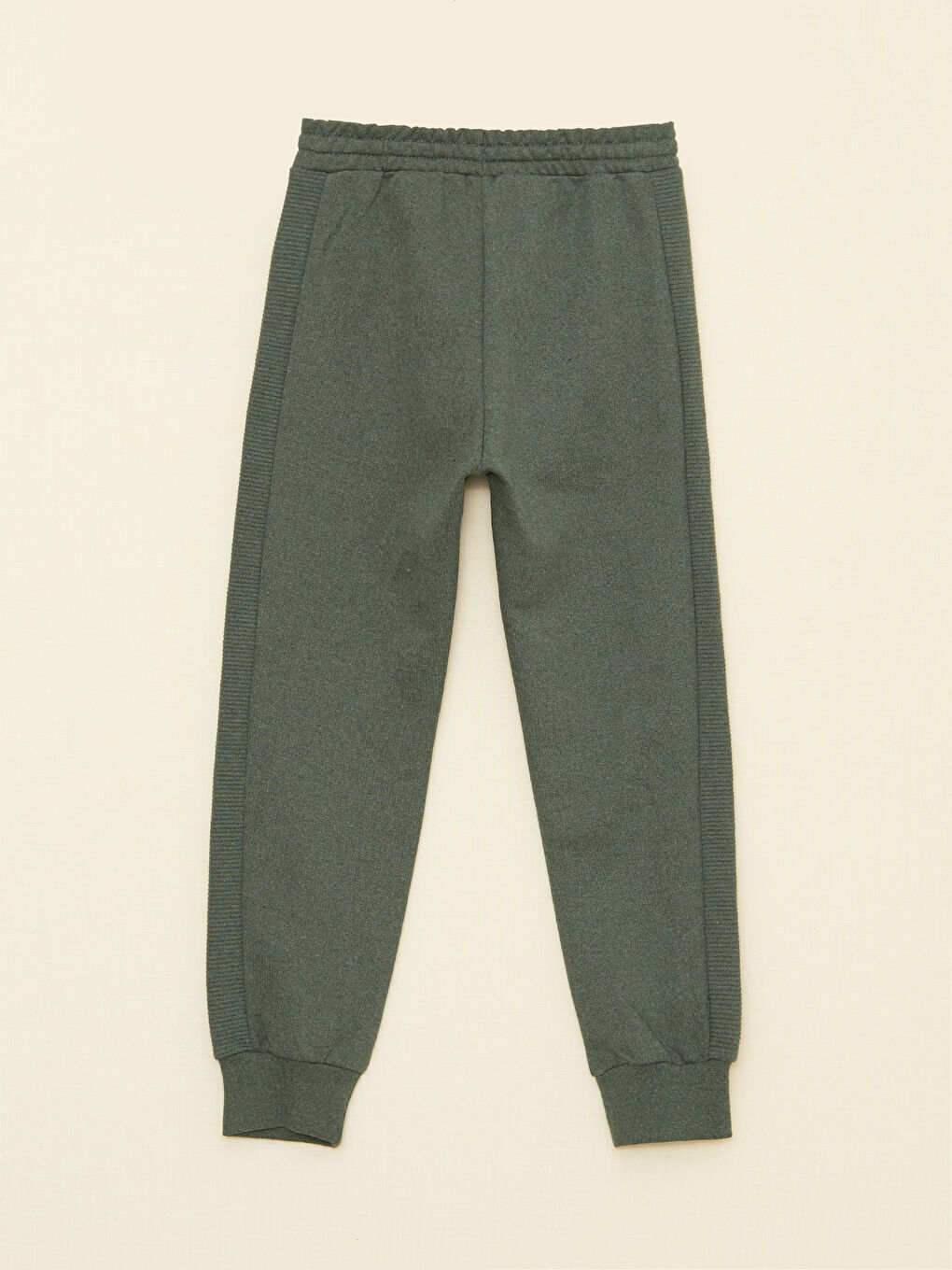 Haki Beli Lastikli Basic Erkek Çocuk Jogger Eşofman Altı-1