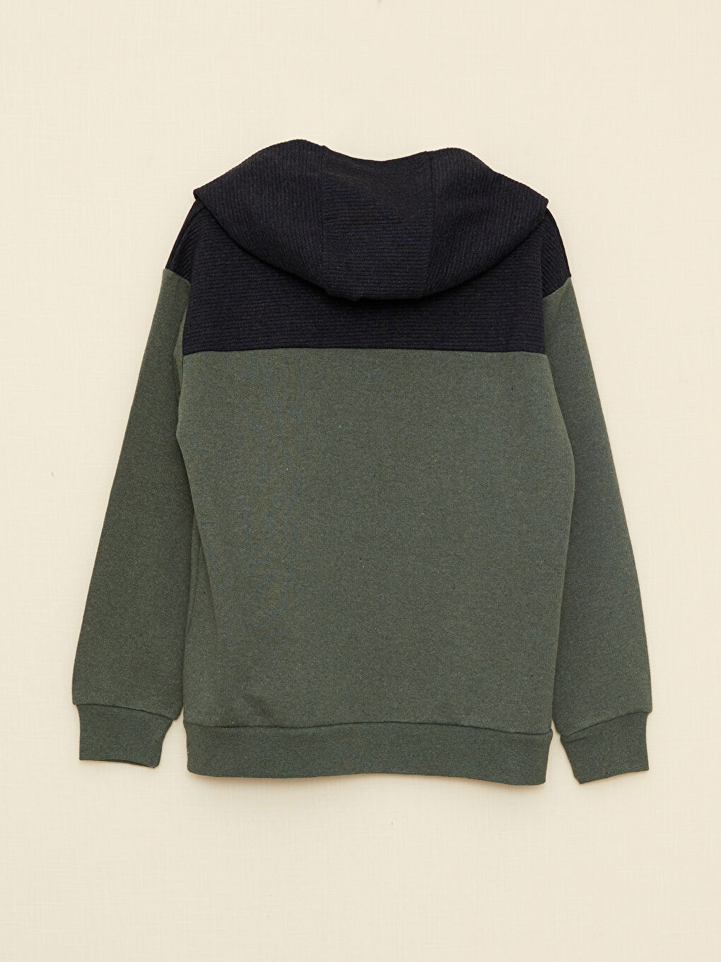 Yeşil Kapüşonlu Baskılı Uzun Kollu Erkek Çocuk Sweatshirt-1