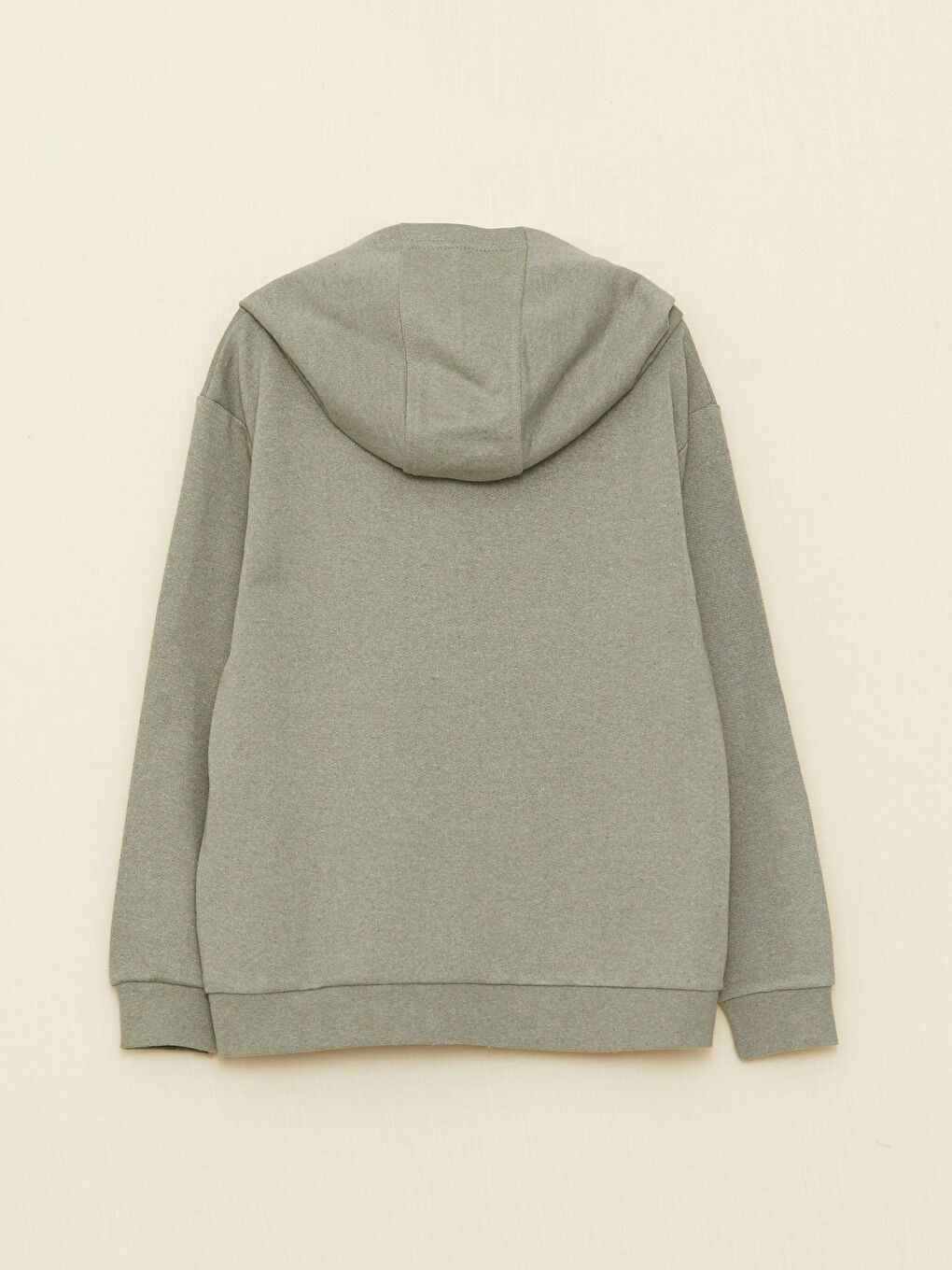 Yeşil Kapüşonlu Baskılı Uzun Kollu Erkek Çocuk Sweatshirt-1