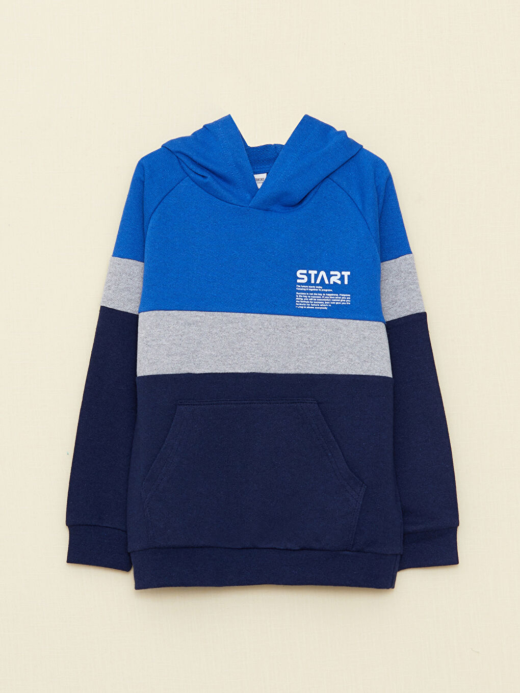 Hooded Color Block Long Sleeve Boys' Sweatshirt