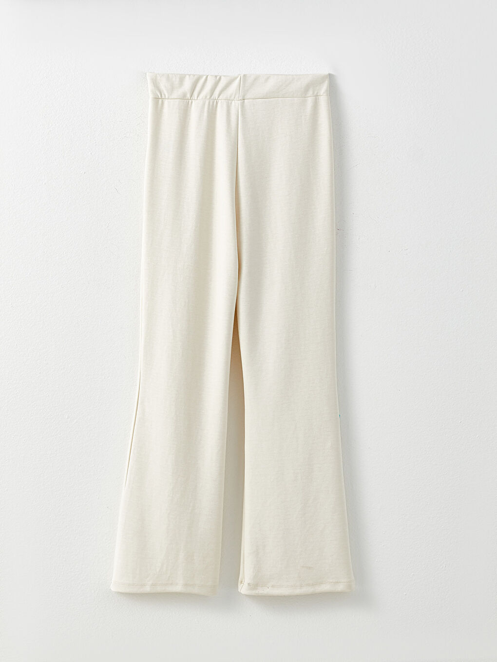 Ekru Kadın Beli Lastikli Düz Eşofman Altı-6