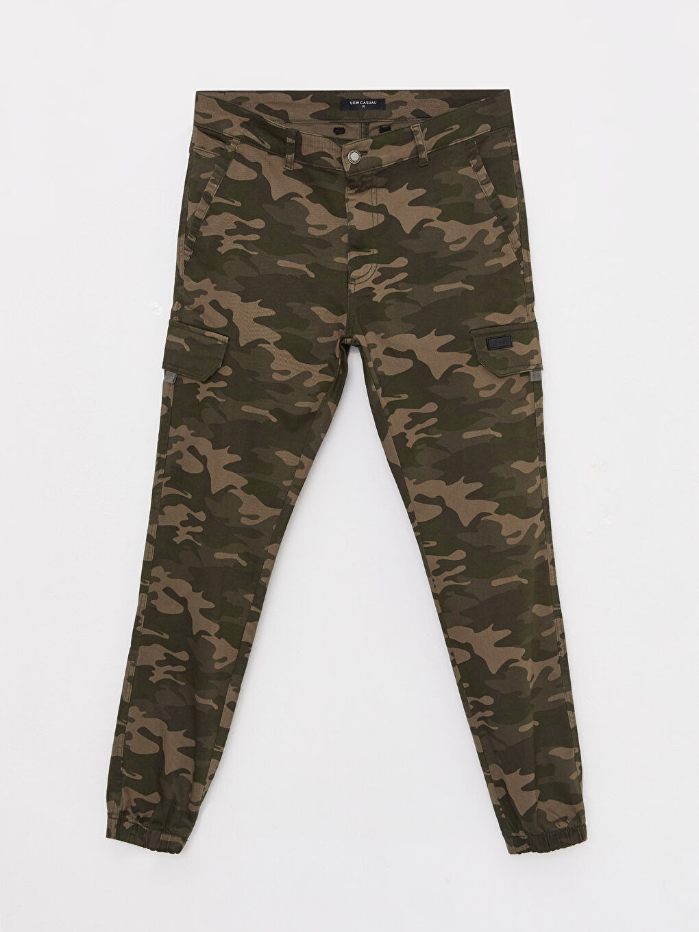 Haki Slim Fit Gabardin Erkek Kargo Pantolon-5