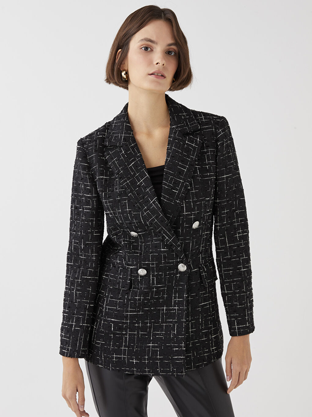 Sacou cu model, mânecă lungă pentru Femei