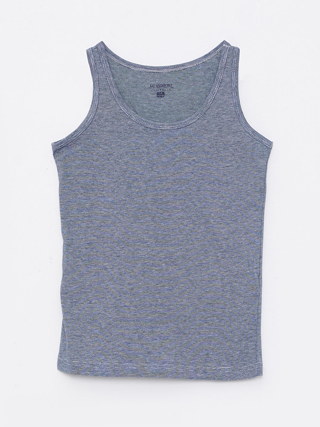 Lacivert Bisiklet Yaka Pamuklu Erkek Çocuk Atlet 2'li-2