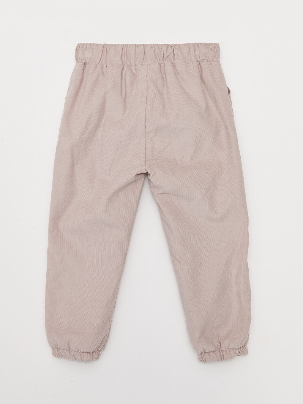 LCW baby Bej Beli Lastikli Basic Kız Bebek Jogger Pantolon - 1