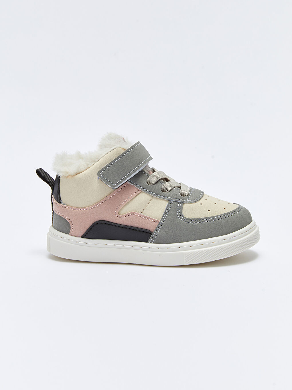 Hook and Loop Closure Color Block Ankle Baby Girl Sneakers-1