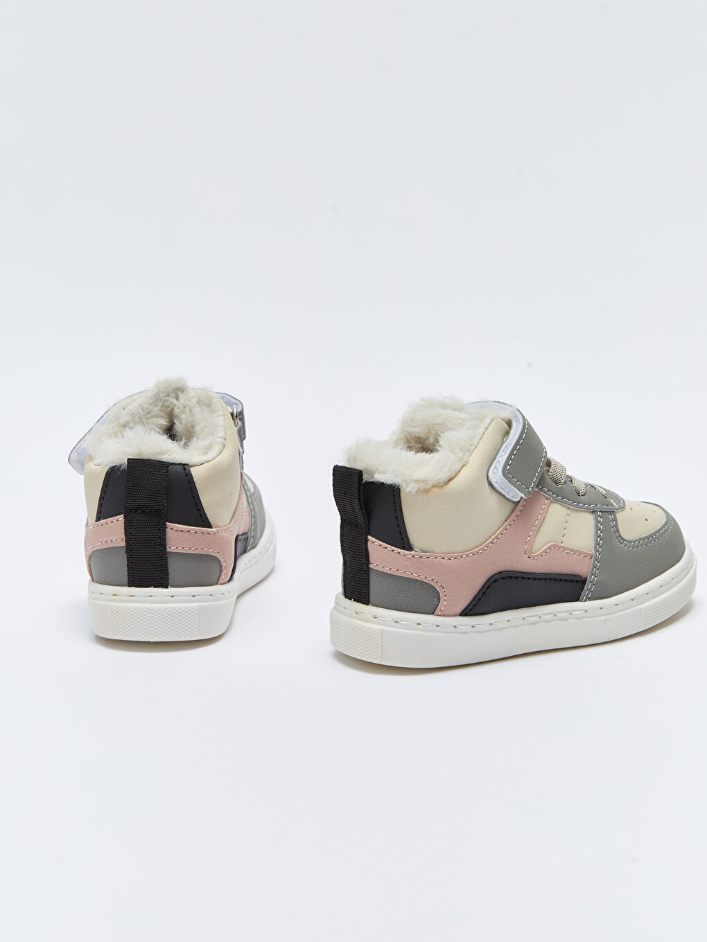 Hook and Loop Closure Color Block Ankle Baby Girl Sneakers-6