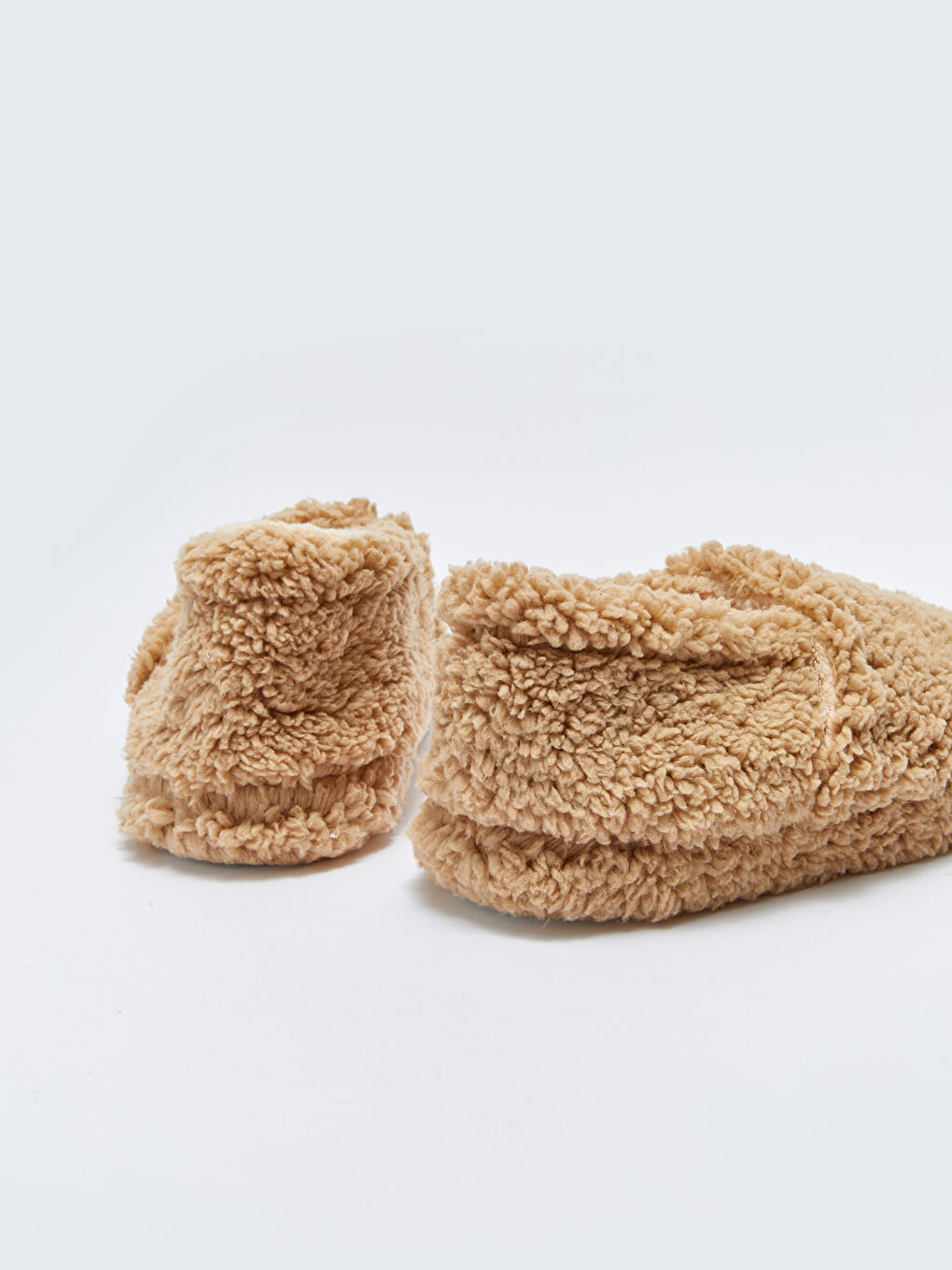 Bej Kadın Pelüş Panduf-4