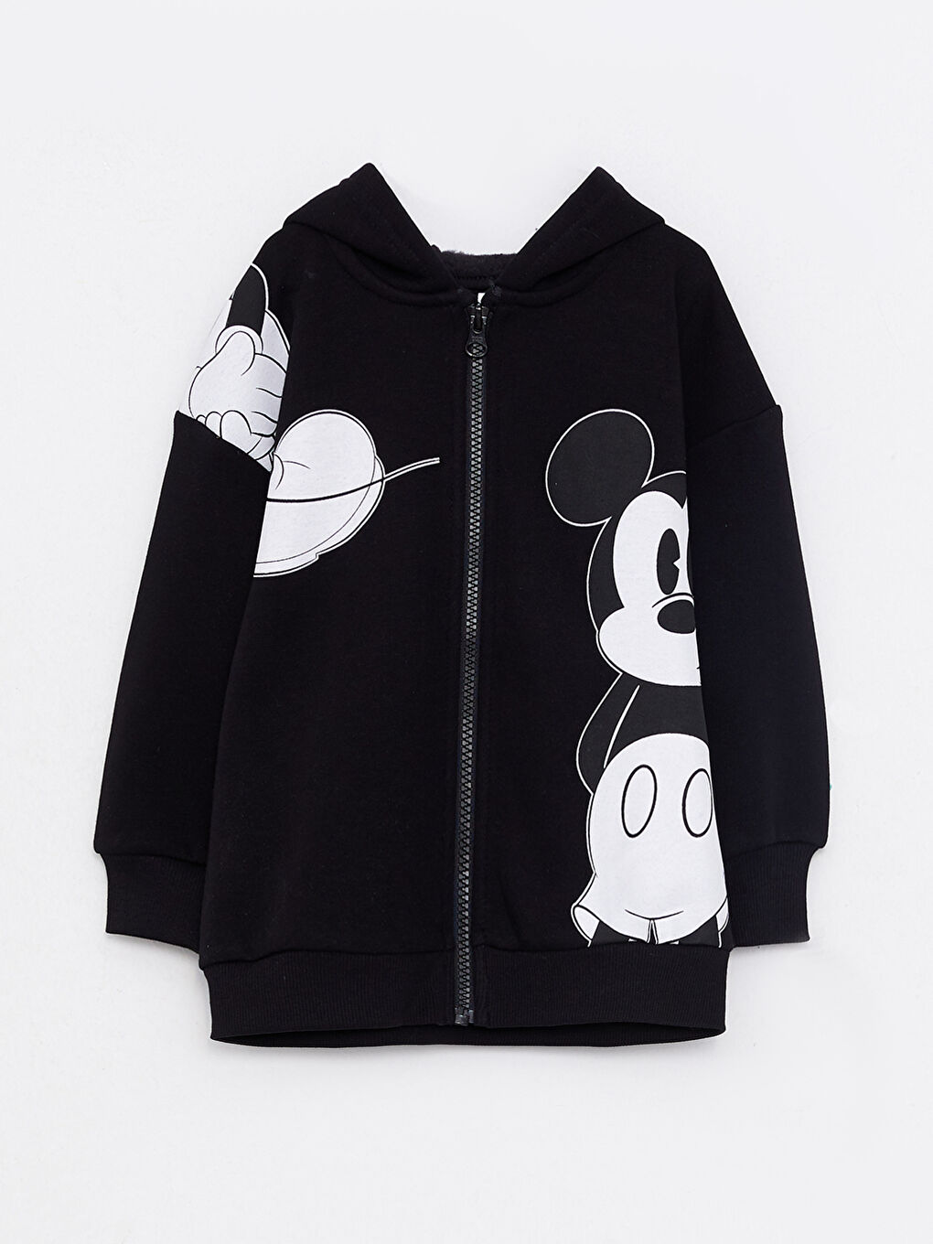 LCW baby Hooded Long Sleeve Mickey Mouse Printed Baby Boys' Zip-Up Sweatshirt -W2FF76Z1-CVL