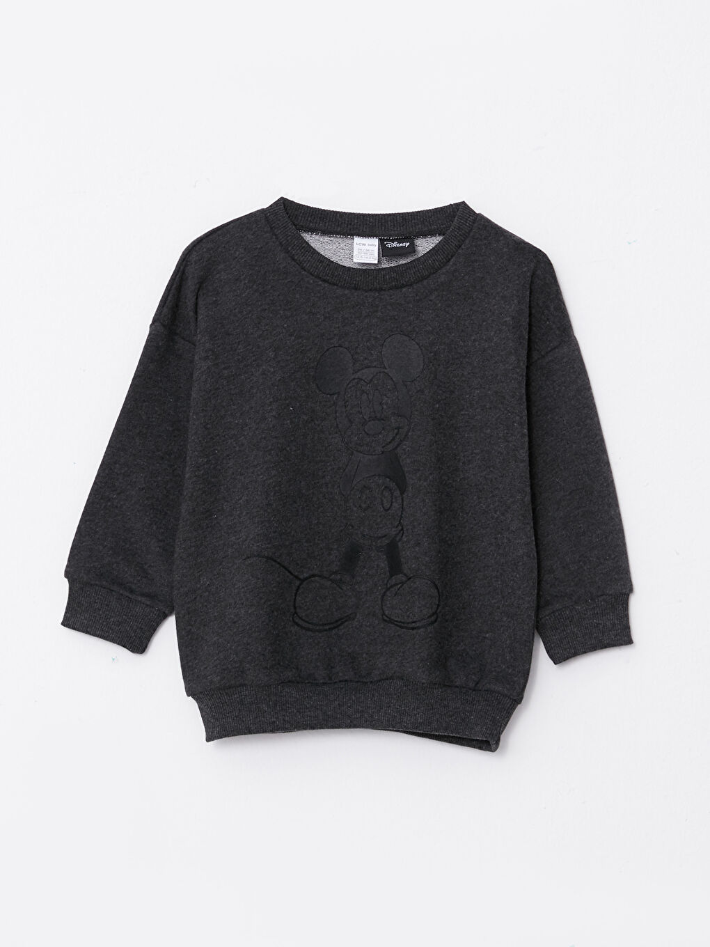 Crew Neck Long Sleeve Mickey Mouse Printed Baby Boy Sweatshirt