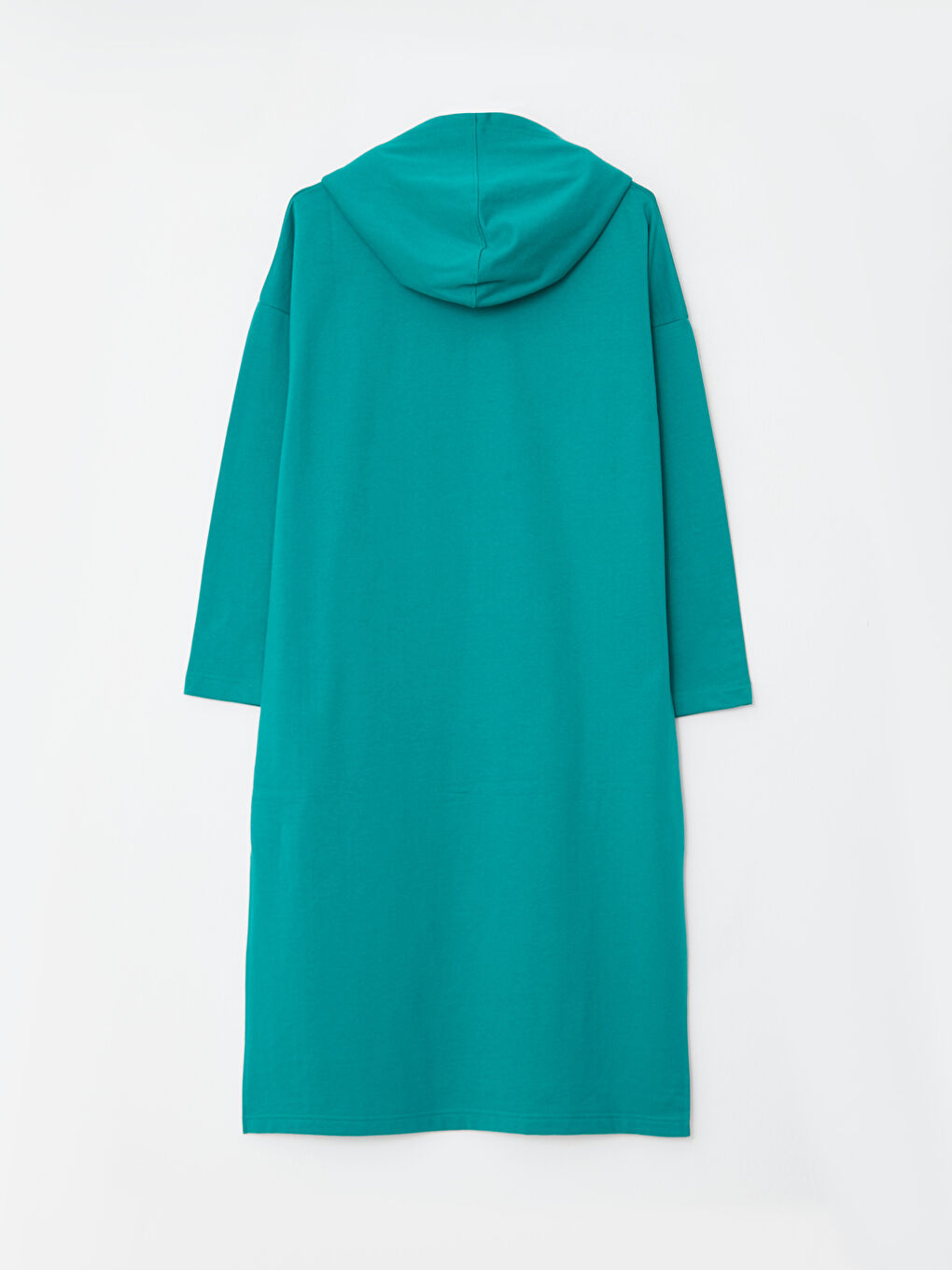 Hooded Plain Long Sleeve Oversize Women's Sweatshirt Tunic -W2FF85Z8-TZS