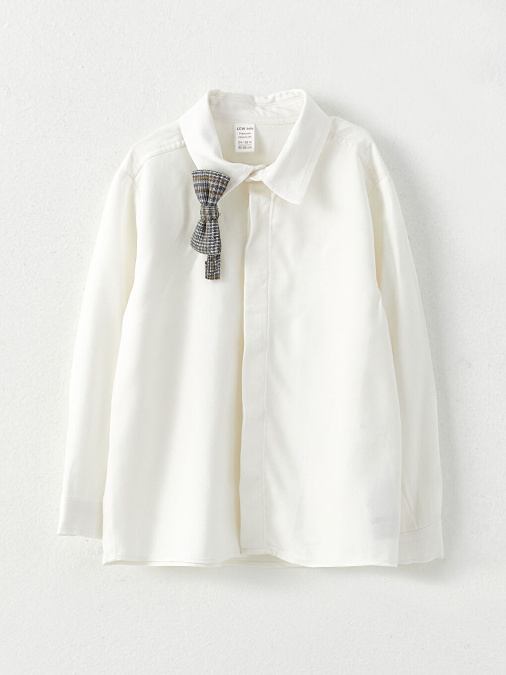 Long Sleeve Basic Baby Boy Shirt and Bow Tie 2-Pack Set -W2FG22Z1-FFB