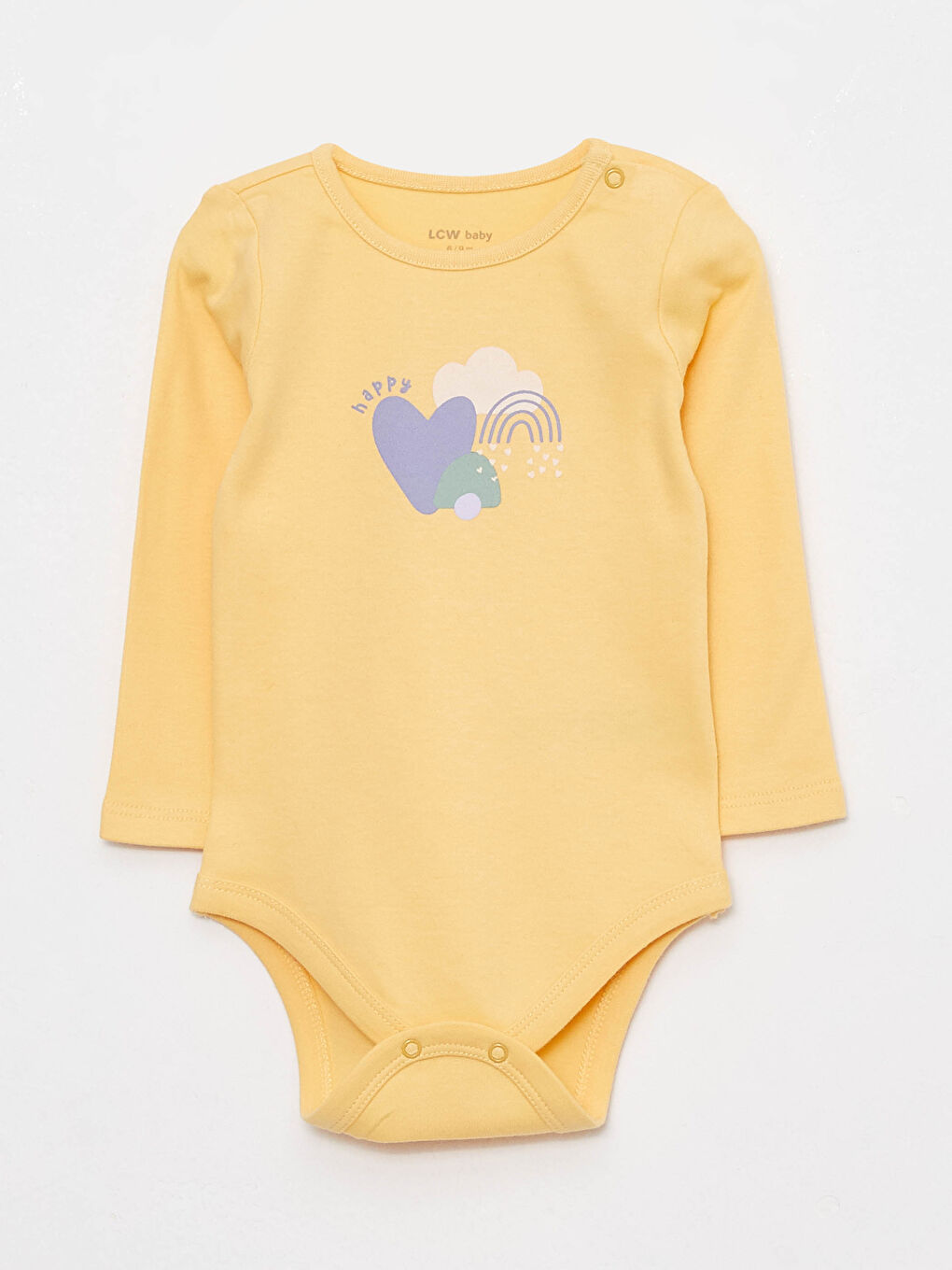 Bej Bisiklet Yaka Uzun Kollu Baskılı Kız Bebek 3'lü Takım-1