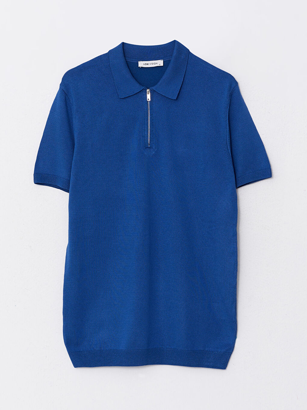 Mavi Polo Yaka Erkek Triko Tişört-5