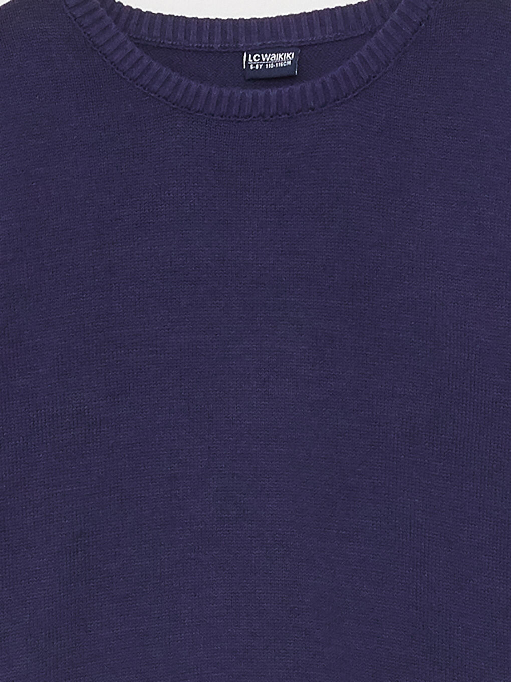 Crew Neck Basic Long Sleeve Girls' Knitwear Sweater-2