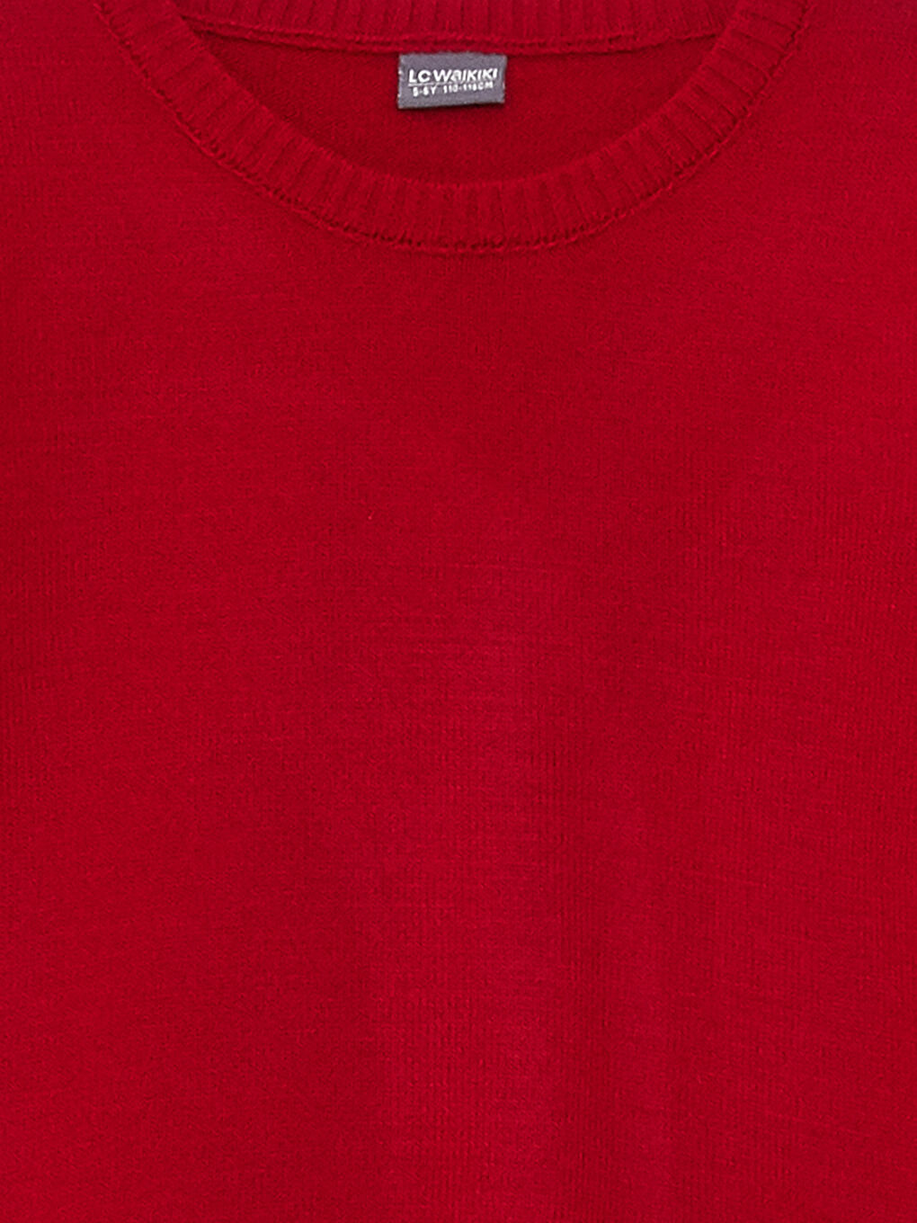 Crew Neck Basic Long Sleeve Girls' Knitwear Sweater-2