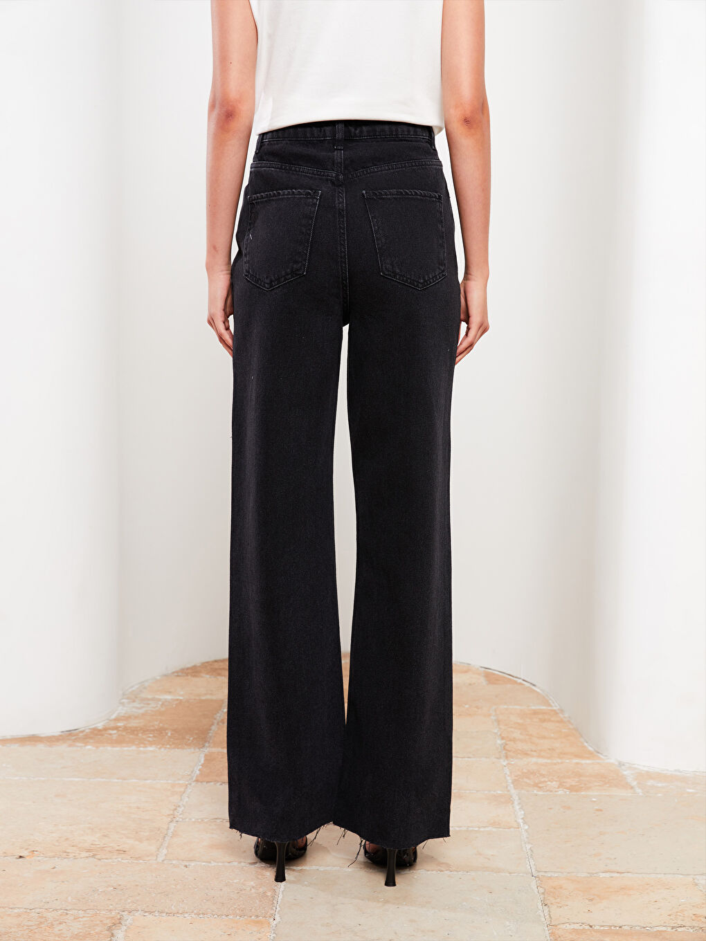 LCW Vision High Waist Wideleg Straight Wide Leg Women's Rodeo Jeans -W2FH35Z8-326