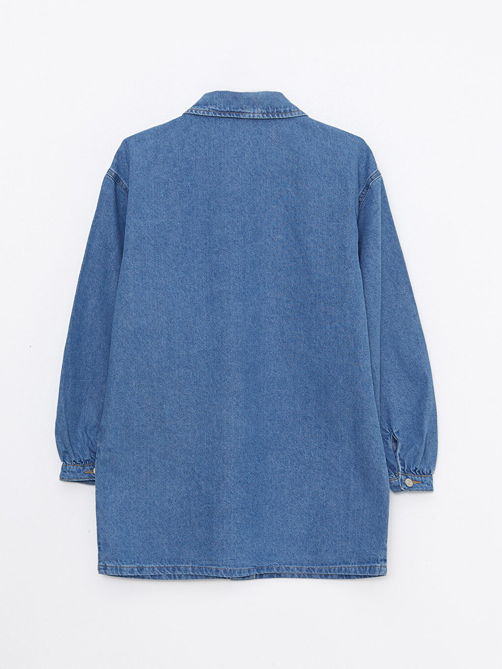 Collared Neck Women's Denim Jacket-6