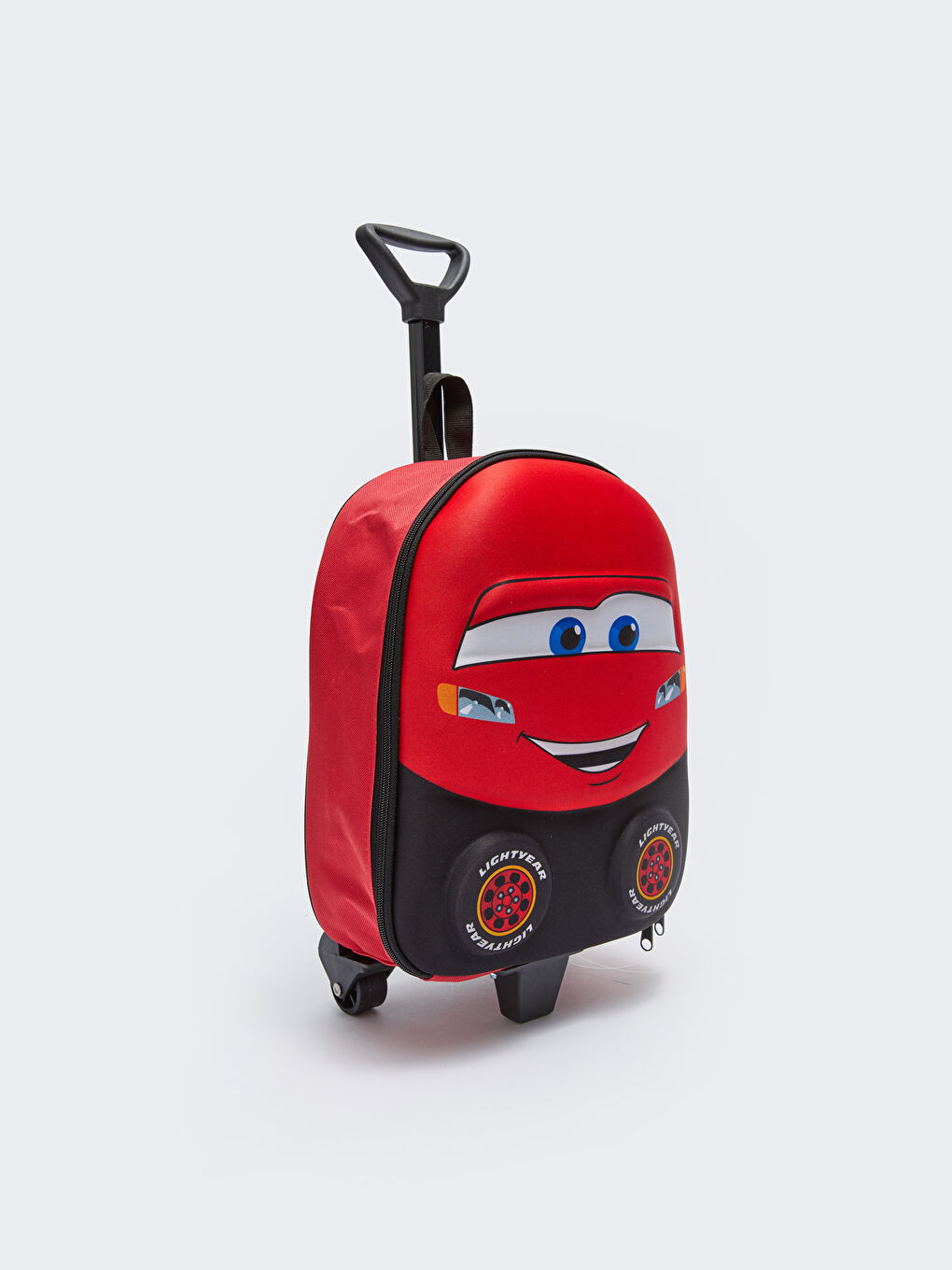 Kırmızı Cars Lisanslı Erkek Çocuk Çekçekli Okul Çantası-1