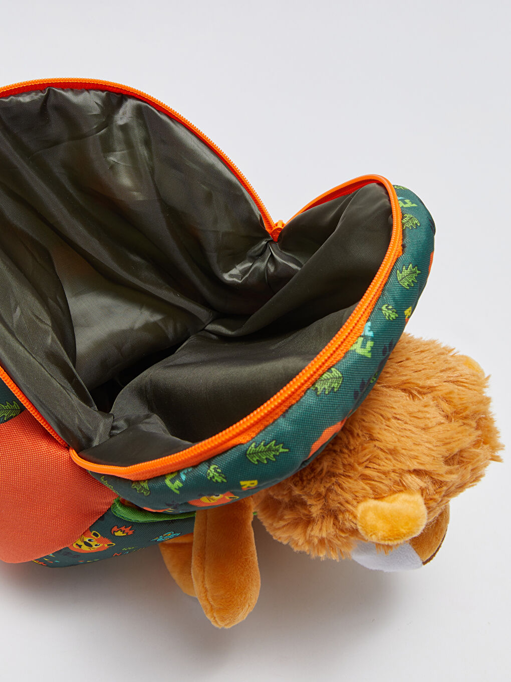 Yeşil Pelüş Aslan Erkek Çocuk Okul Çantası-7