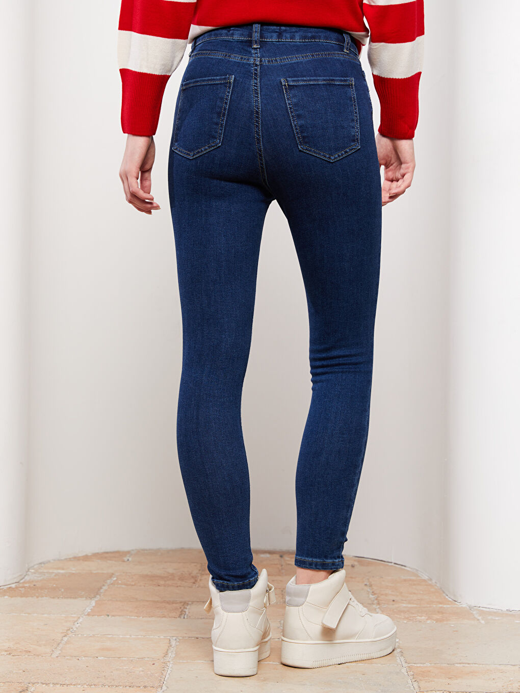 LCW Modest Koyu Rodeo Kadın Mercury Skinny Fit Düz Jean Pantolon - 3