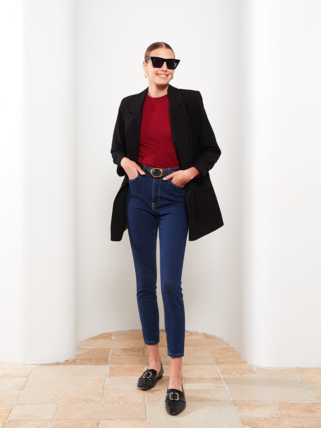 Women's Mercury Skinny Fit Straight Jean Pants-1