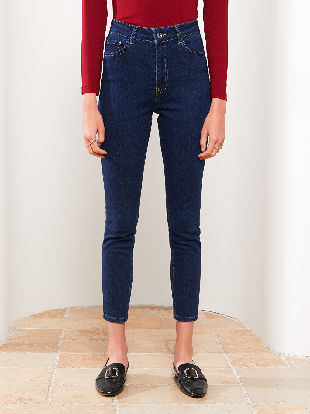 Women's Mercury Skinny Fit Straight Jean Pants-3