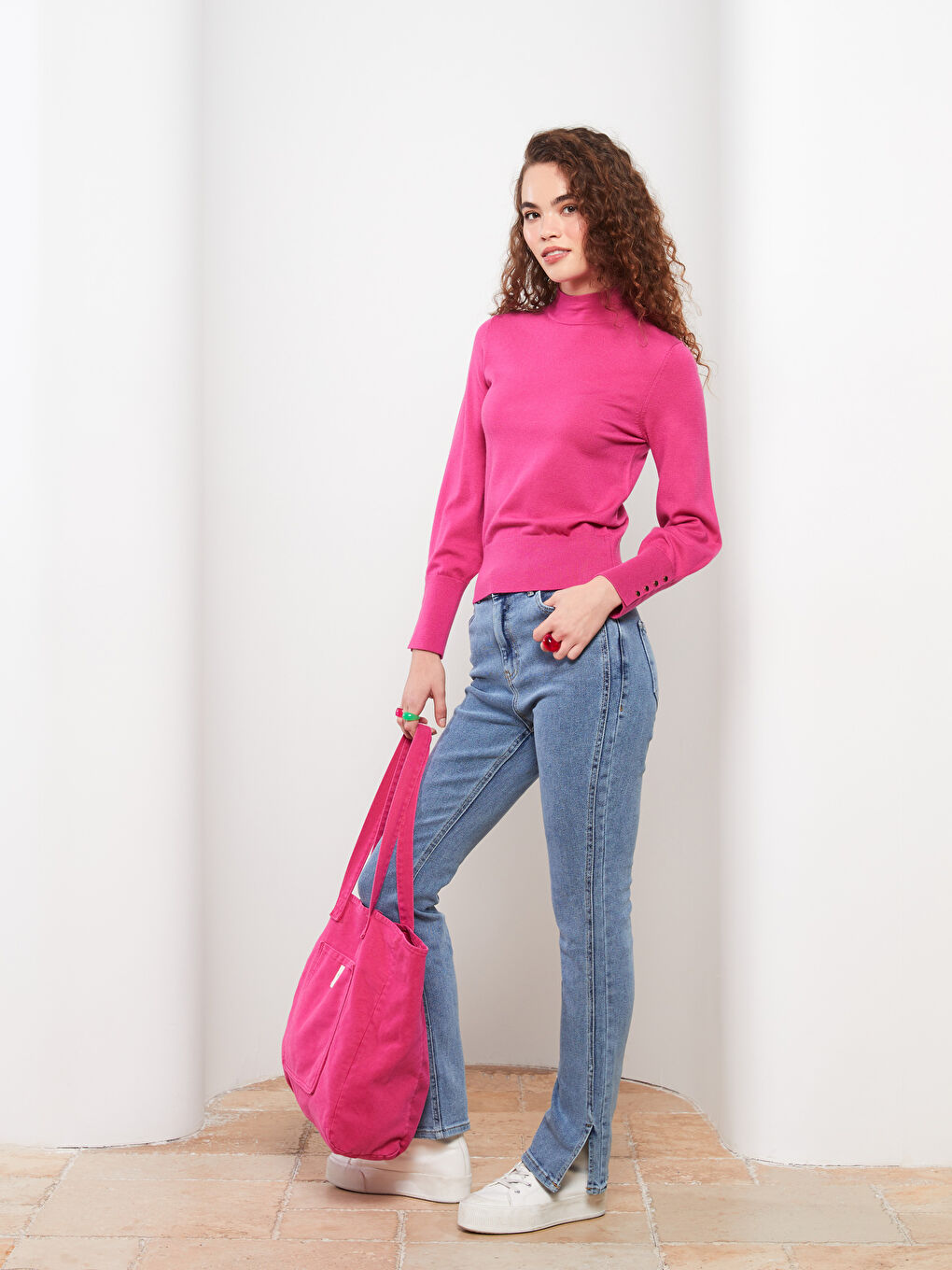 LCW Modest Orta İndigo Rodeo Straight Fit Kadın Jean Pantolon