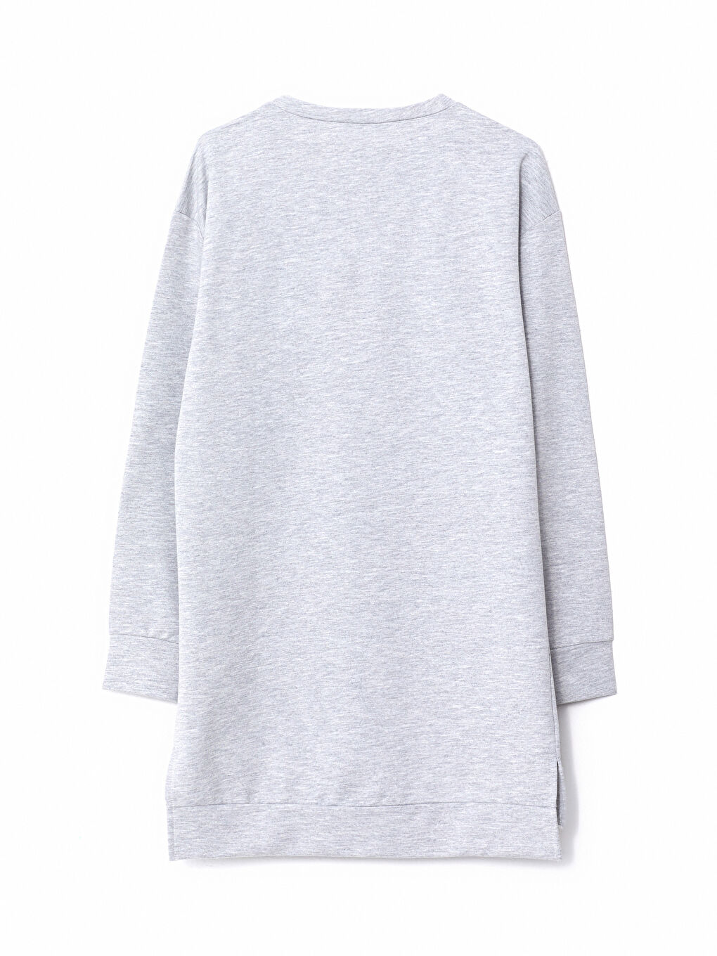 Tunică pentru gravide cu mânecă lungă și guler rotund imprimată-6