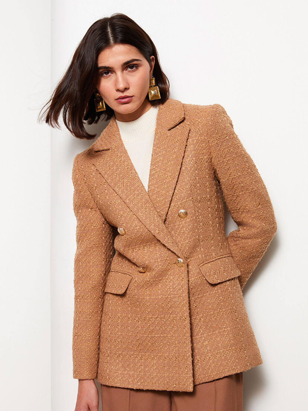 Veste Blazer pour Femmes à Manches Longues et à Motifs