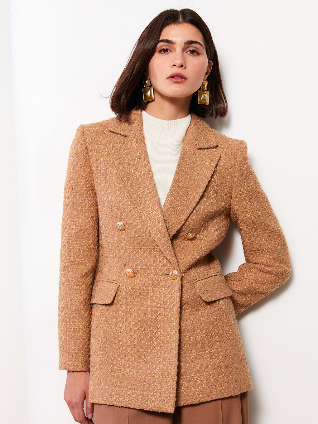 Veste Blazer pour Femmes à Manches Longues et à Motifs-1