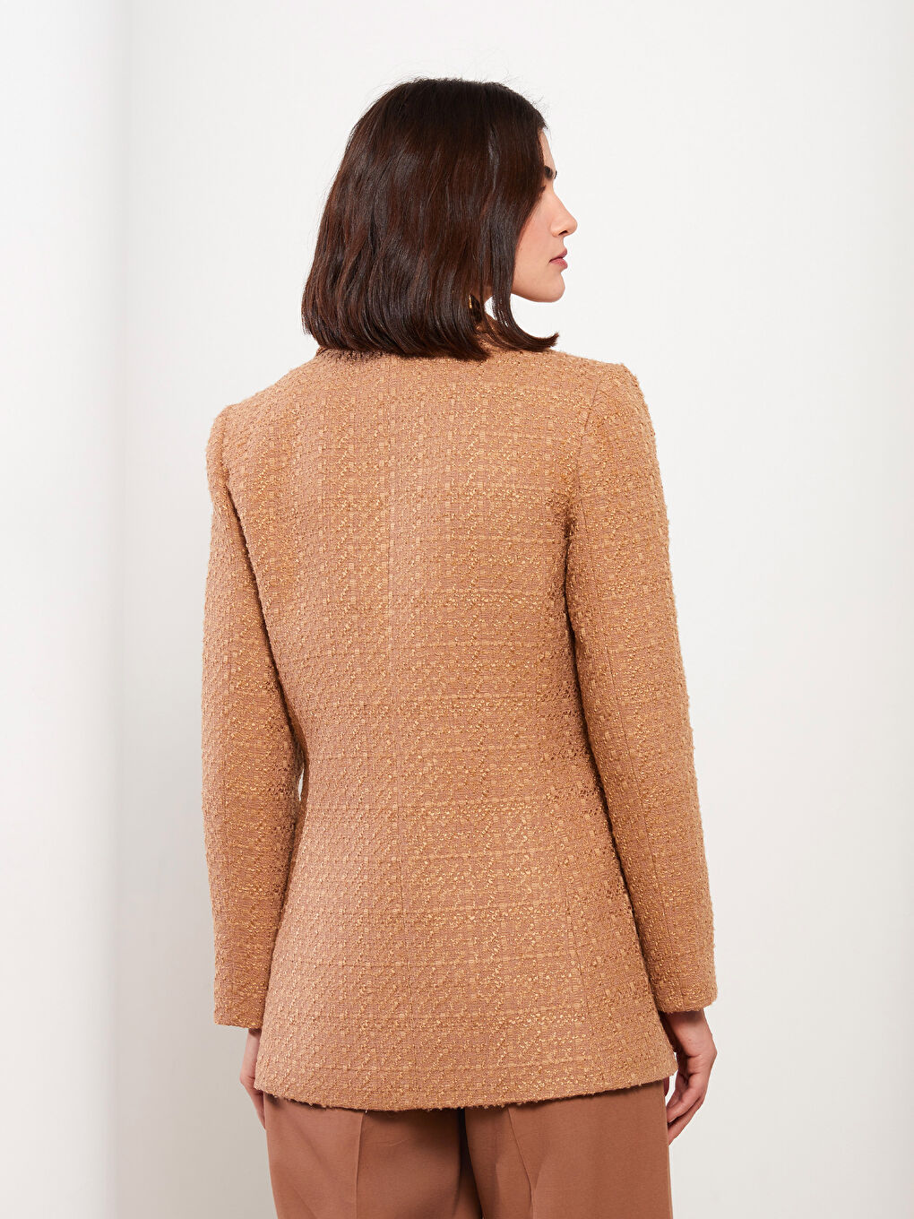 Veste Blazer pour Femmes à Manches Longues et à Motifs-4