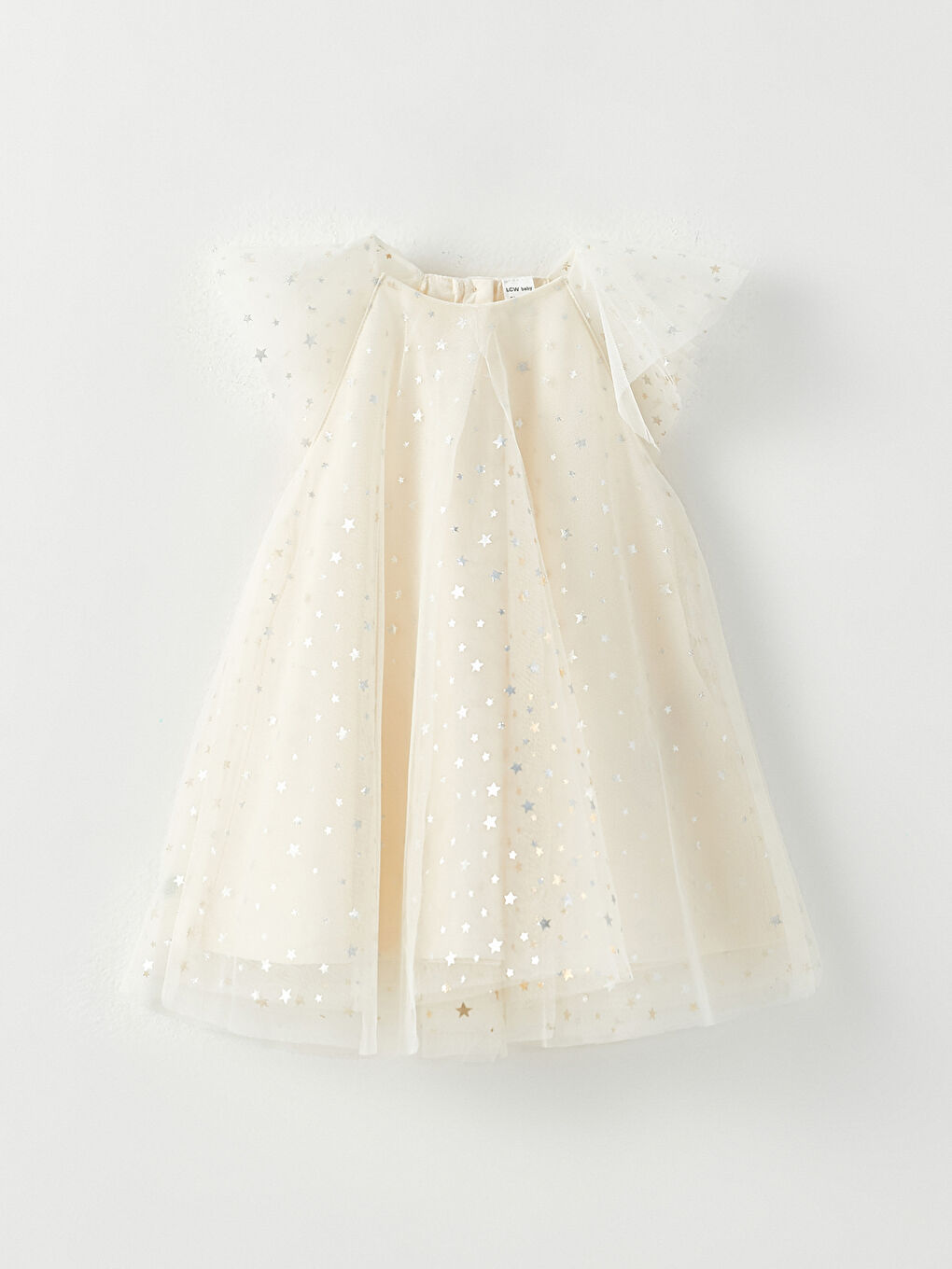 Robe Bébé Fille à Col Rond Manches Courtes Imprimée et Couronne Ensemble 2 Pièces-1