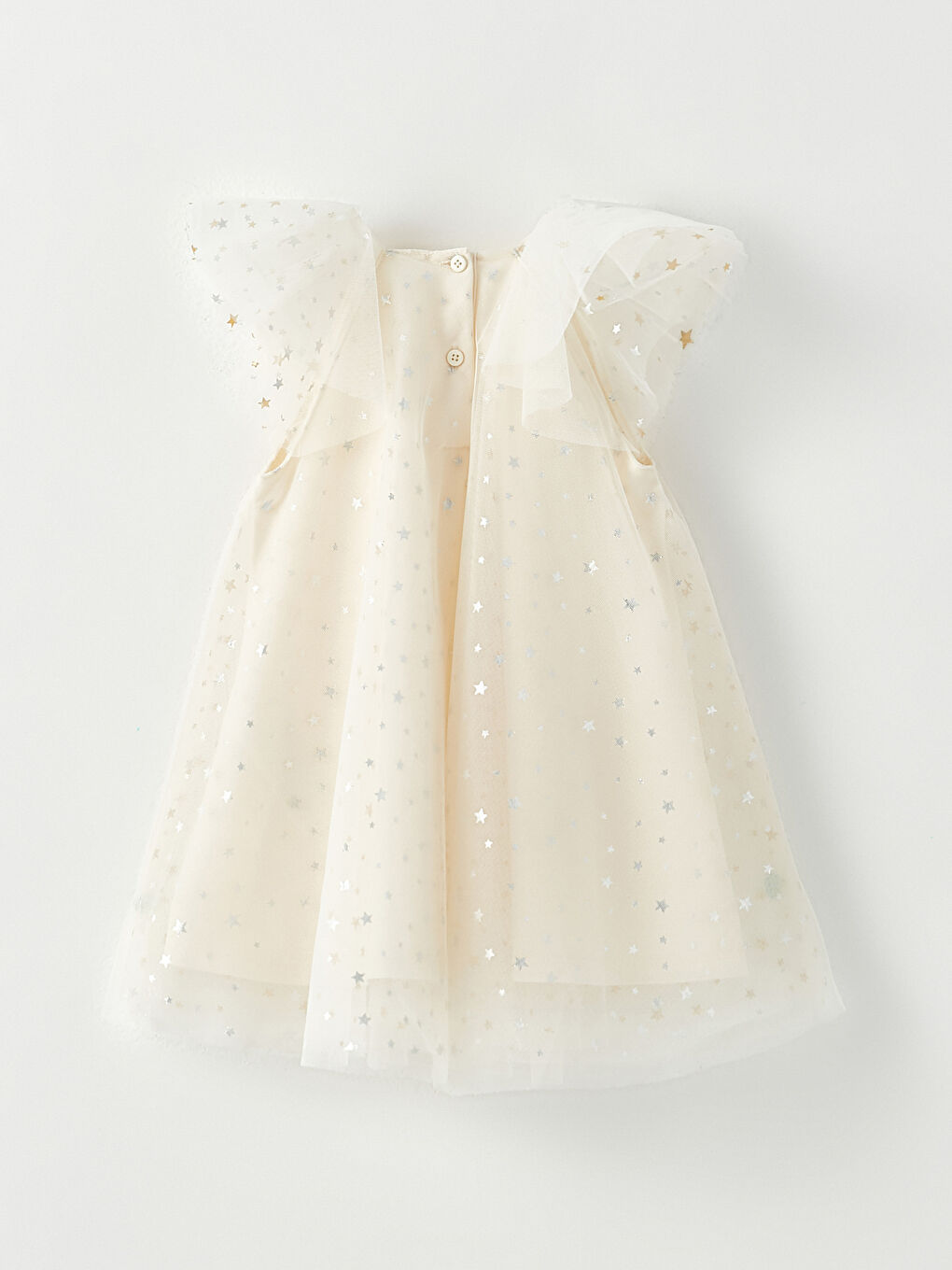 Robe Bébé Fille à Col Rond Manches Courtes Imprimée et Couronne Ensemble 2 Pièces-2