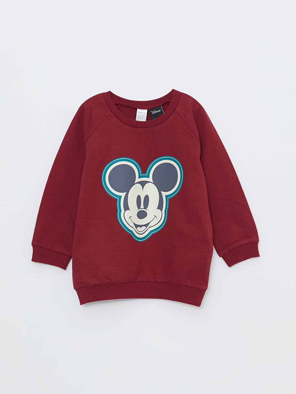 Hanorac Bebeluși Băieți Mickey Mouse Brodat Cu Mânecă Lungă Și Guler Rotund-4